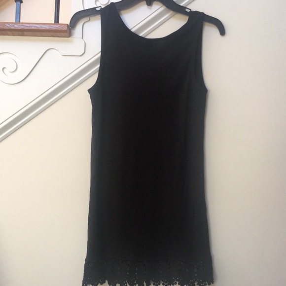 Women’s Tank Top Ribbed Black Long Size XL Bottom Laced - Picture 5 of 5